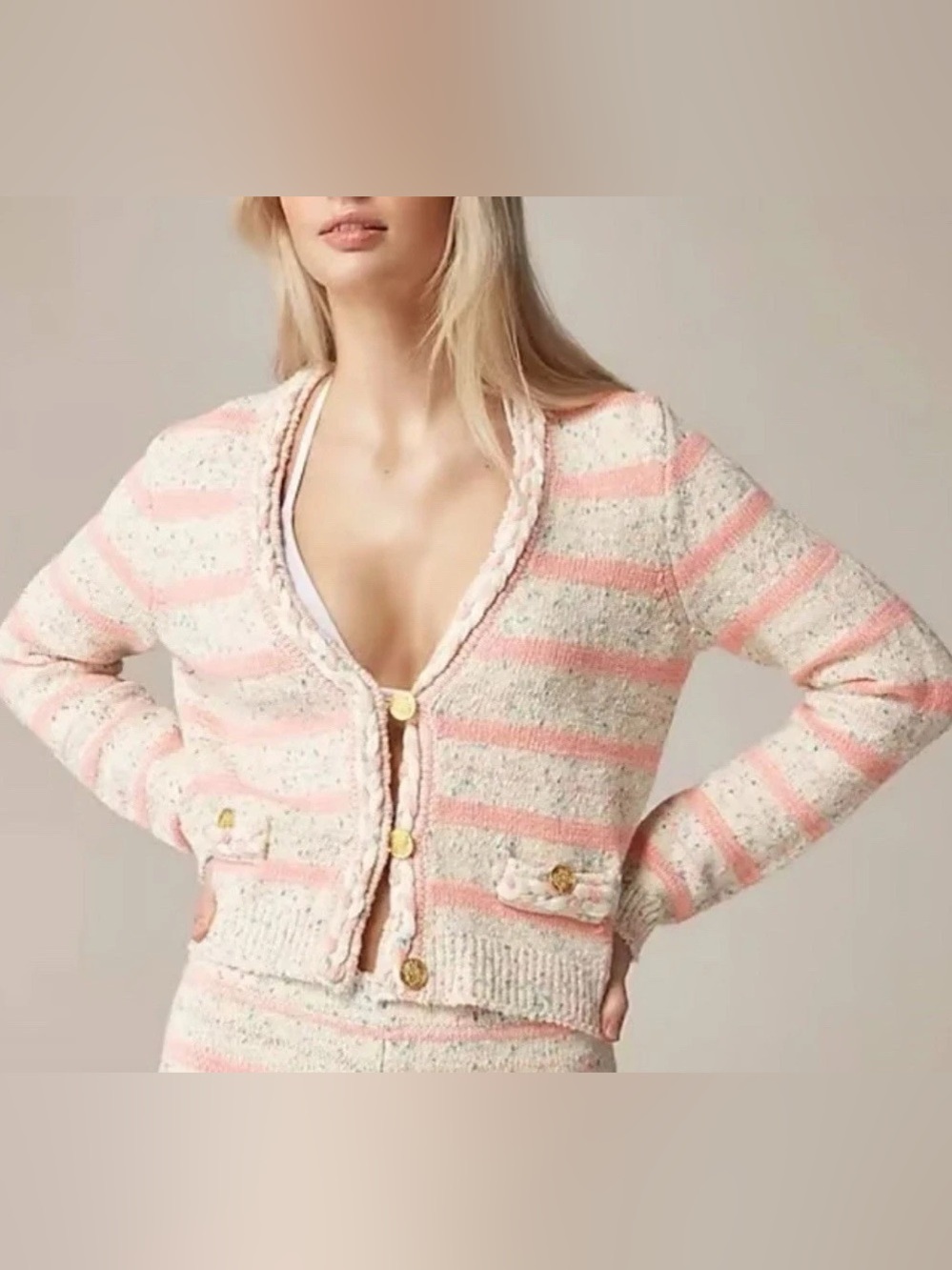 J. Crew Space Dyed Pink Lady Jacket